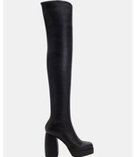 Resim Katy Perry The Uplift Kadın Siyah Platform Topuklu Diz Üstü Streç Çizme Siyah 