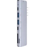 Resim Flagen USB-C 7 In 1 Multiport Alüminyum HDMI Dönüştürücü, 2xUSB 3.0 Hub, Kart Okuyucu, 2xUSB C 
