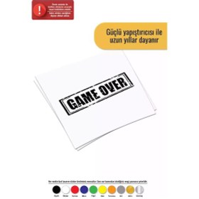 Resim Game Over - Araç, Oto, Laptop, Duvar Uyumlu Sticker 15 6 Cm 
