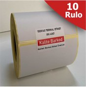 Resim 100X140 Termal Etiket 10 Rulo Barkod Etiket Kalite Barkod 