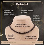 Resim OSMANLI DEĞERLİ TAŞ Sertifikalı Lal Doğal Taş Kolye - 6mm Kahverengi 