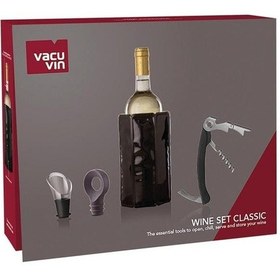 Resim Vacu Vin Klasik Şarap Seti 4 Parça - Kutulu Çok Renkli 