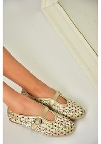 Resim Fox Shoes U820086704 Ten Kumaş Kadın Babet Ten-kumaş Ten Rengi 