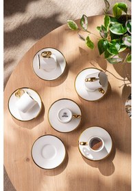 Resim Emsan Wedding 90 Ml 6'lı Kahve Fincan Takımı Gold 