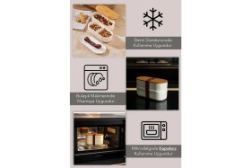 Resim Bilfold Bambu Kahvaltılık Saklama Kabı Iki Bölmeli Büyük Lunch Box 