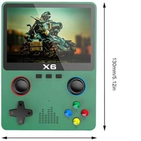Resim ScHitec X6 3.5inç IPS Ekran Taşınabilir Retro El Atari Oyun Konsolu 10000 Oyunlu Tv Bağlanan 32Gb Yeşil 