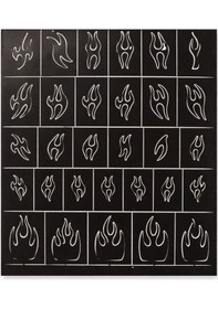 Resim Airbrush Alev Desen Nail Art Şablonu Flame Effect Serisi 
