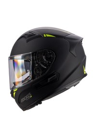Resim Axxis Ff103sv Fiber Solid B3 Motor Kaskı Mat Siyah Sarı 