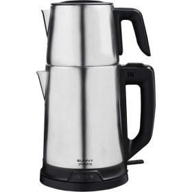 Resim Çelik Çay Makinesi, Modern Tasarım, Dayanıklı, Hızlı Demleme, Inox Görünüm 