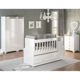 Resim Patiko Sw 704a Büyüyebilen Bebek Odası Takımı Beyaz 