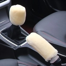 Resim Dashanshop Bej 2 Adet Universal Flanel El Freni Vites Kılıfı Yünlü Kışlık Aksesuar 