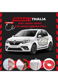 Resim Symbol Thalia Oto Araç Kapı Koruma Fitili 5metre Parlak Kırmızı Renk 