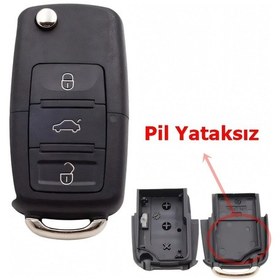 Resim Volkswagen Tipli Uyumlu Akıllı Kumanda Anahtar Kabı Pil Yataksız 