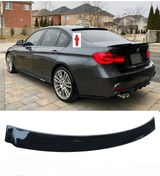 Resim BMW F30 2012-2018 PLASTİKPARLAK SİYAH CAM ÜSTÜ SPOYLER 