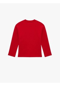Resim Koton Kedi Baskılı Kırmızı Kız Çocuk Uzun Kollu T-shirt 6skg10365ak Kırmızı 