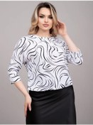 Resim Meriline Style Şık Büyük Beden Bluz 386658680 Beyaz 