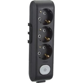 Resim Multi-Let Siyah Priz Anahtarlı Lı Çocuk Korumalı Klemensli 