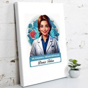 Resim Karikatürlü En Başarılı Kadın Mikrobiyolog Kanvas Tablo 