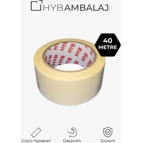 Resim Hyb Ambalaj 36MM x 40MT 6 Adet Maskeleme ve Boya Bandı - Iz Bırakmayan Kağıt Bant 