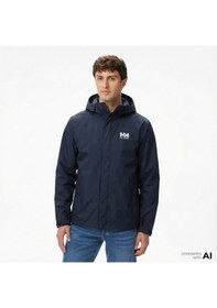 Resim Helly Hansen Seven J Erkek Lacivert Yağmurluk 62047 