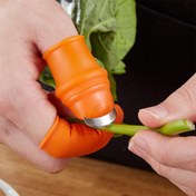 Resim 6 Parça Silikon Başparmak Bıçak Seti Bahçe Kesme Aletleri, Saksılı Bitki ve Meyve Sebze Toplama için Uygun Dekoratif Silikon Başparmak Araçları 