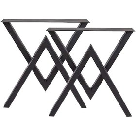 Resim Metal Büyük Ahşap ve Kütük Karo Masa Ayağı 40mm X 80mm Profil 2 