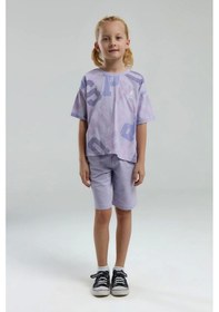 Resim U.S. Polo Assn. Kız Çocuk Bermuda Takım - Lila Lila 
