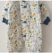 Resim Mavi Dinozor Desenli Çocuk Uyku Tulumu Mavi 