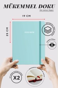 Resim Nota Bene Classic Sert Kapak Defter, 19x25 Cm, Çizgili Mavi 