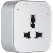 Resim Geeksen Evrensel 3 Pinli Raylı Priz Adaptörü - Kolay Kurulum, Kayar Tasarım, Her Tür Fiş İçin Uygun Gümüş 