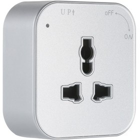 Resim Geeksen Evrensel 3 Pinli Raylı Priz Adaptörü - Kolay Kurulum, Kayar Tasarım, Her Tür Fiş İçin Uygun Gümüş 