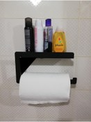 Resim DERDENİX Rulo Kağıt Havluluk Peçetelik Banyo Düzenleyici Siyah 