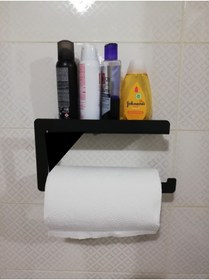 Resim DERDENİX Rulo Kağıt Havluluk Peçetelik Banyo Düzenleyici Siyah 