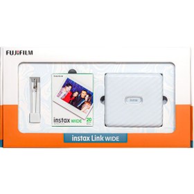 Resim Instax Link Wide Beyaz Akıllı Telefon Yazıcısı Bundle Box 