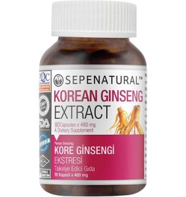 Resim Sepe Natural Kırmızı Ginseng Panax Kore Ginseng Kök Eki 480 Mg 90 Kapsül 