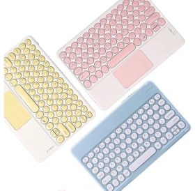 Resim TahTicMer Samsung Galaxy Tab S T700 T701 T705 Bluetooth Klavye Touchpad Wifi Kablosuz Q Klavye 8.4 Inç 