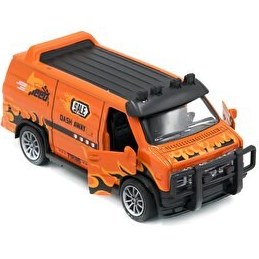 Resim 1:36 Die Cast Çek Bırak Turuncu Arazi Minibüsü 
