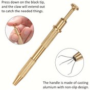Resim 4-Prong Paslanmaz Çelik Pense - Küçük Parçalar, Tırnak Sıkma ve Takı Yapımı için Endüstriyel Hassas Tutucu Aracı - Artan Tutuş ve Doğruluk için 4 saç tokası Tasarımı ile Dayanıklı Metal, Takı Yapımı Pense | Şık Pense Tasarımı | Dayanıklı Metal Pense 