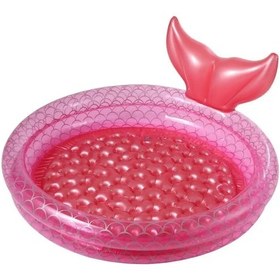 Resim Mermaids Çocuk Şişme Havuz Pembe - 120 28 Cm Çok Renkli 
