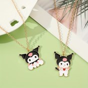 Resim A Piece of Sanrio Kuromi Alloy Necklace Featuring a Cute Cartoon Design, Perfect for Couples Or Best Friends. This Trendy Accessory Is Suitable for Daily Wear And Can Be Matched with Friends. 
