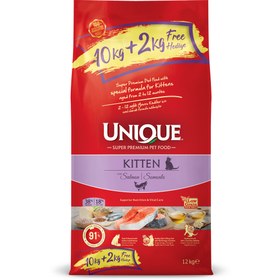 Resim Unique Yavru Kedi Maması Somonlu 10+2 kg 