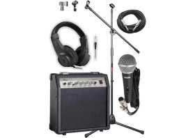Resim MGA-30BK-PAK Elektro Gitar Amfisi Seti 30 Watt Gain Özellikli (Amfi Mikrofon Stand Kulaklık 