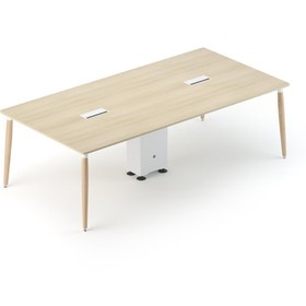 Resim Bürotime Era Toplantı Masası, Akasya & Ahşap Ayak, 120x240cm 