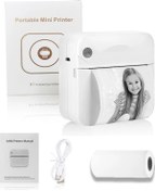 Resim Tcherchı Mini Taşınabilir Termal Fotoğraf Yazıcısı Beyaz A Beyaz 