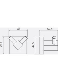 Resim Serel Diagonal İkili Banyo Askısı 140104009 Krom 