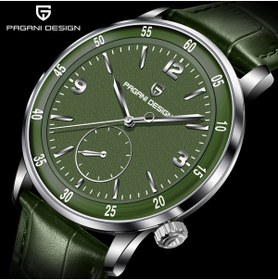 Resim Pagani design PD-1790 Erkek Saati 42MM 100 M Su Geçirmez Mekanik Paslanmaz Çelik Çerçeve Safir Cam Deri Kayış Saat 