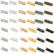 Resim 50 adet 6-40mm Çinko Alaşımlı Toka Bağlantı Elemanları, Deri Kayışlar için, DIY Takı Yapımı, IYOE Markası 