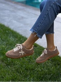 Resim DİVA Vizon Süet Deri Kadın Günlük Spor Ayakkabı 