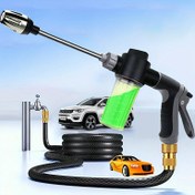 Resim 1 Adet Ayarlanabilir Nozullu Yüksek Basınçlı Araba Yıkama Su Tabancası & Ergonomik Tutma Kolu - RV, Bahçe, Araçlar, Ev Temizliği için Güçlü Püskürtme - Dayanıklı Çok Fonksiyonlu Yüksek Basınçlı Yıkayıcı Tabanca, Araç Bakımı, Şık Tasarım, Güvenilir Performans, Açık Hava Meraklıları İçin 