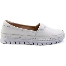 Resim Beyaz Hakiki Deri Kadın Casual Ayakkabı K01518024403 Beyaz 